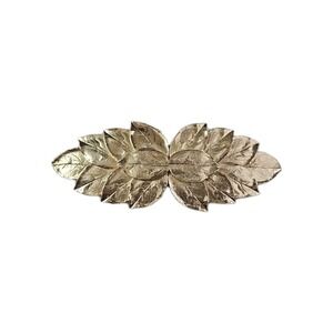 Vintage Stunning Mimi di N Double Leaf Cluster Belt Buckle‎ Interlocking Gold 8"